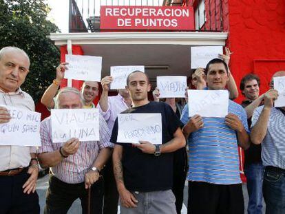 Los alumnos de un curso de recuperación de puntos.