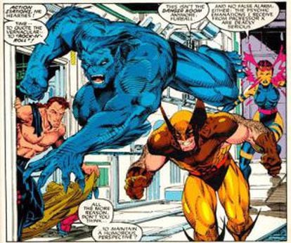 Una viñeta de X-Men.