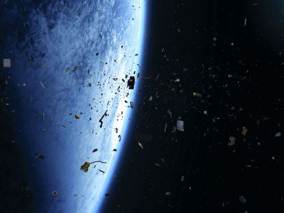El planeta est&aacute; rodeado por cientos de miles de peligrosos fragmentos de chatarra espacial.