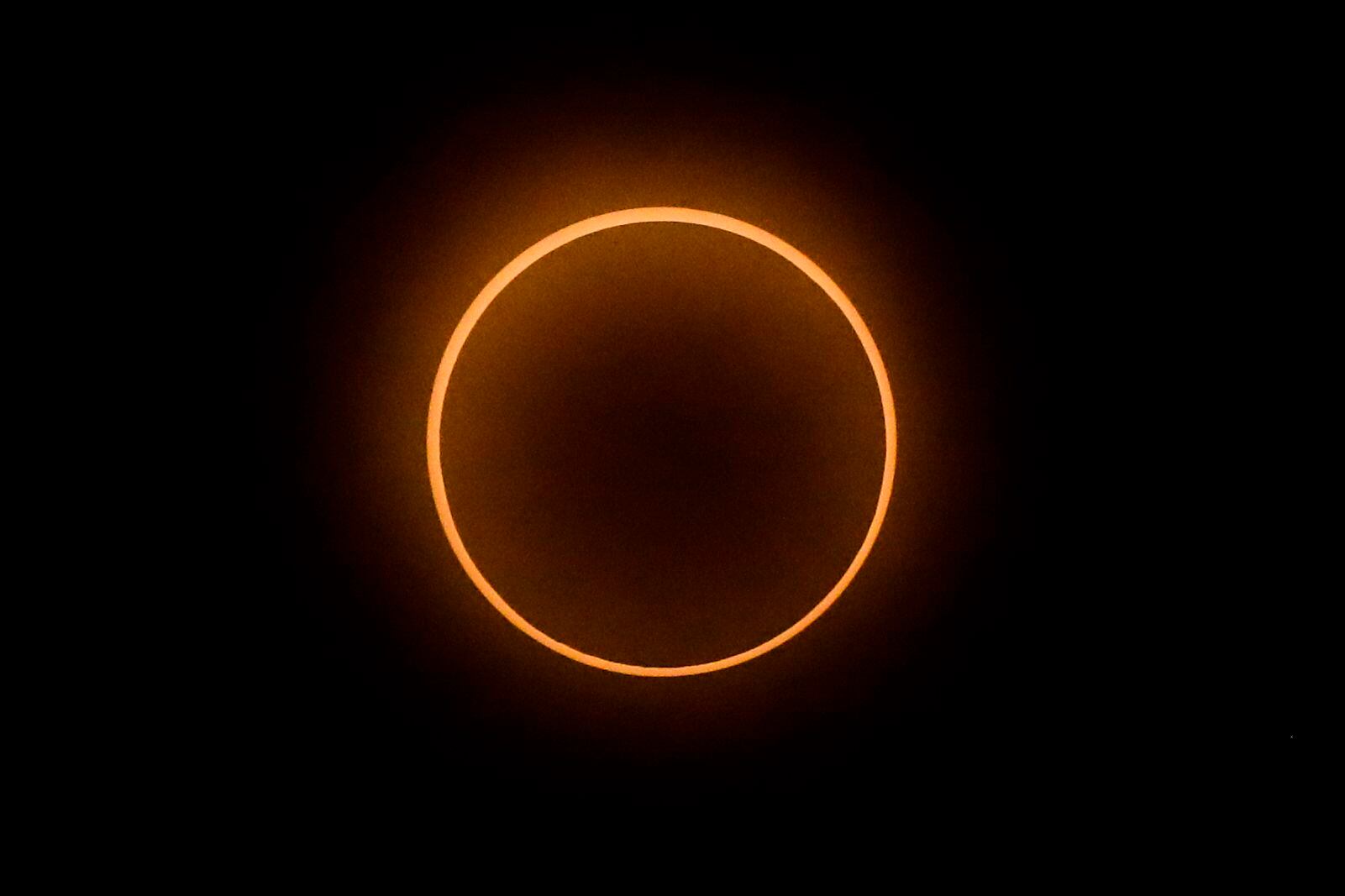 El eclipse solar anular del 14 de octubre de 2023, visto desde la provincia de Cocle (Panamá).