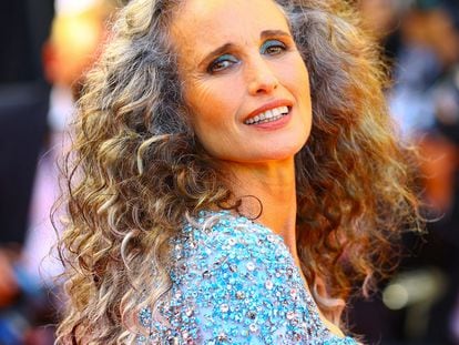 Cannes, France - July 06, 2021: Cannes Film Festival with Actress Andie MacDowell. McDowell, Mac, Dowell (Photo by MANDOGA MEDIA/picture alliance via Getty Images)