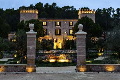 Fachada del hotel Castell Son Claret, en Mallorca. 