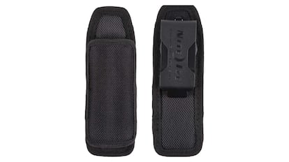 2 fundas de linterna para cinturón de servicio, funda de linterna táctica  de célula D abierta de nailon, funda de luz de nailon, soporte para  linterna