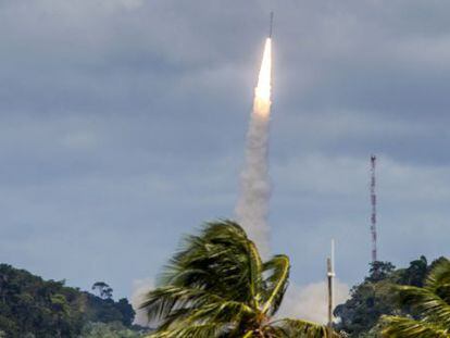 Despegue del cohete Vega con el m&oacute;dulo VXI desde la base de Kourou (Guayana francesa) el mi&eacute;rcoles 11 de febrero.