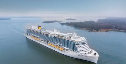El 'Costa Smeralda', uno de los barcos de gas natural de Costa Cruceros ya en operación, bautizado en febrero pasado.