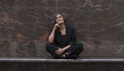 Arundhati Roy, ayer en el CCCB.