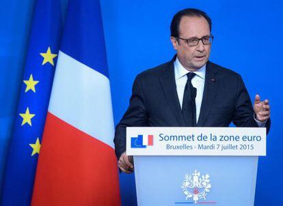 El presidente francés, François Hollande, en Bruselas.