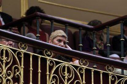 La esposa del presidente, Sonsoles Espinosa, en la tribuna de invitados.