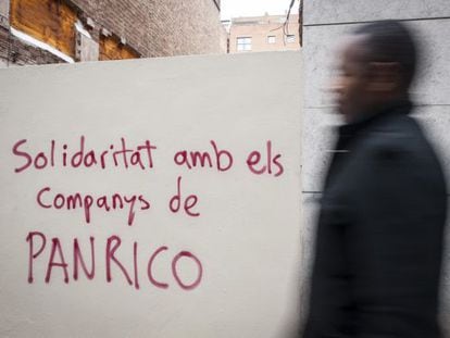 Pintades en solidaritat amb els treballadors de Panrico.