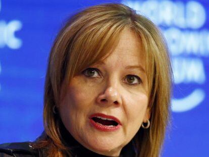 Mary Barra, CEO de General Motors, en Davos.