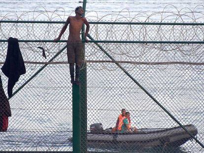 Salto a la valla de Ceuta la semana pasada.