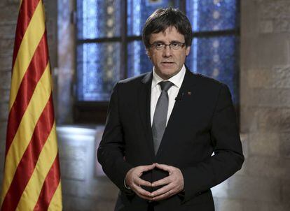 Puigdemont, en su mensaje de fin de año.