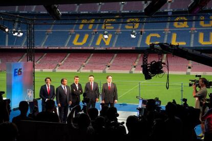 Debat de candidats a la presid&egrave;ncia del Bar&ccedil;a.