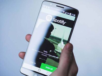 Spotify en un smartphone
