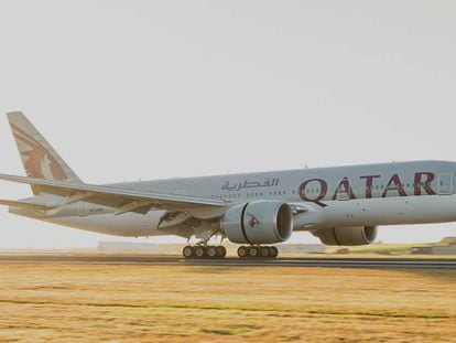 El avión que estrena el trayecto entre la capital de Nueva Zelanda y Doha.