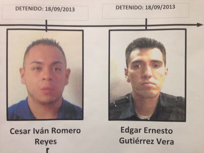 Detenidos por el 'caso Heavens'. A la derecha, el policía Edgar Gutiérrez.