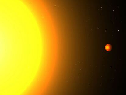 Ilustración del planeta extrasolar Kepler 78b, donde un año dura solo ocho horas y media.