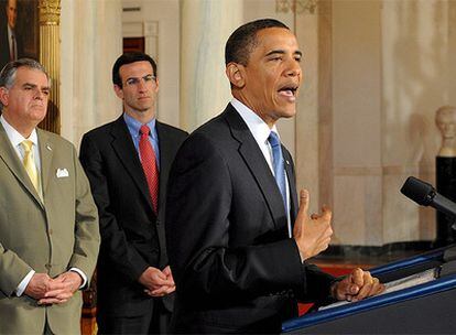 El presidente de EE UU, Barack Obama, en la rueda de prensa en la que ha explicado las razones por las que su Gobierno ha intervenido en General Motors