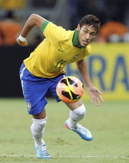 Neymar, en un amistoso con Brasil.