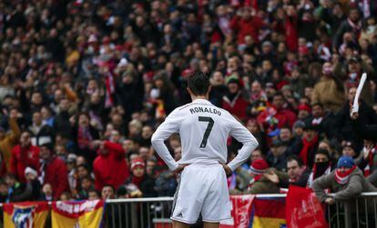 Ronaldo tras unos de los goles del Atlético.