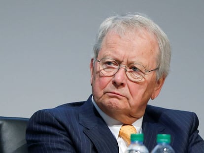 Wolfgang Porsche, presidente de Porsche SE, durante la presentación de resultados del grupo Volkswagen, el pasado 3 de mayo.