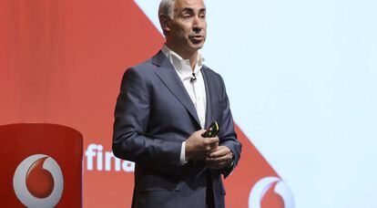 El consejero delegado de Vodafone España, António Coimbra, durante la presentación de los resultados de la empresa.