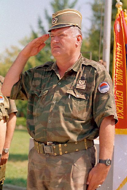 El ex general Ratko Mladic, en Banja Luka (Bosnia) en 1995.