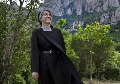Teresa Forcades, al monestir de Sant Benet.