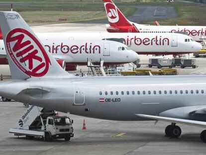  Un avión de Niki en el aeropuerto de Berlín.