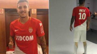 Jovetic, con la camiseta del Mónaco.