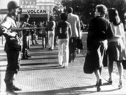 La plaza de mayo de Buenos Aires, en marzo de 1976.
