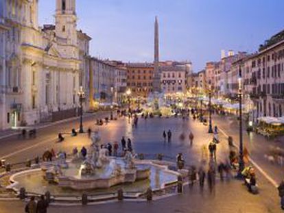 La Piazza Navona, en Roma.