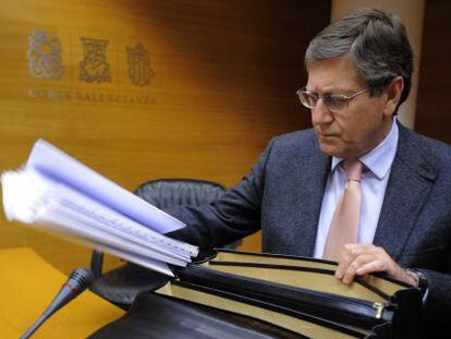 Juan Bernal Rold&aacute;n, vicepresidente de Murcia, en las Cortes Valencianas. 