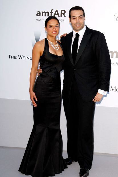 Michelle Rodríguez posa con su marido, el productor árabe Mohammed Al Turki.