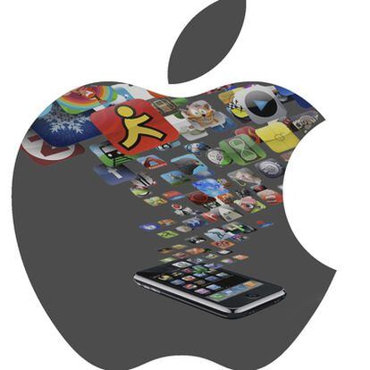 Fotomontaje con el símbolo de Apple