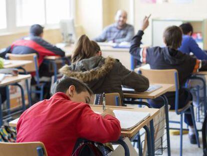 Alumnos en un aula del IES Bellavista de Sevilla.