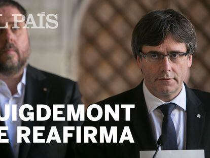 Puigdemont: “El Estado ha suspendido de facto el autogobierno y ha aplicado el Estado de excepción”