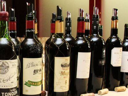 Selección de vinos de Rioja.