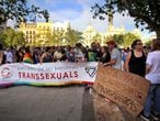 Una concentración de condena de las agresiones a transexuales en Valencia en 2014.