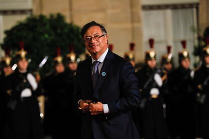 El presidente de Colombia, Gustavo Petro, en el palacio del Elíseo, en París, el 11 de noviembre.