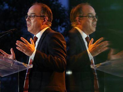 Jordi Turull, durante el acto en Madrid. 