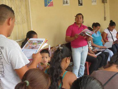 Participantes de una Escuela de Valores en Nicaragua.