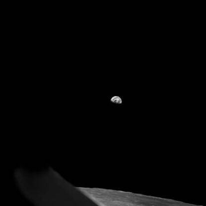La Tierra vista desde la Luna por el 'Apolo 8'.