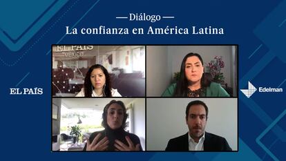 Participantes en el diálogo La confianza en América Latina, entre EL PAÍS y Edelman.
