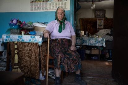 Nadezhda Babesheva, 87, does not want to leave her house.  