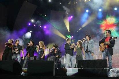 Un momento del espectáculo <i>Los Nº 1 de 40 en concierto</i><b>, que celebró la semana pasada en Madrid las cuatro décadas de 40 Principales.