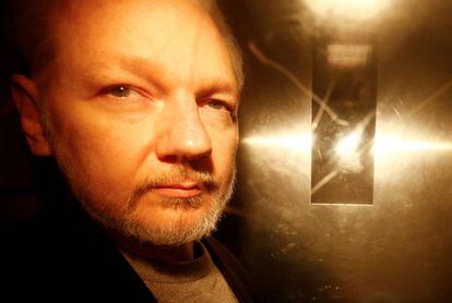 Julian Assange, el 1 de mayo de 2019 en Londres.
