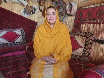 Fereshta Amini, exdiputada por Nimruz, durante la entrevista celebrada el pasado jueves en la casa en la que se esconde.