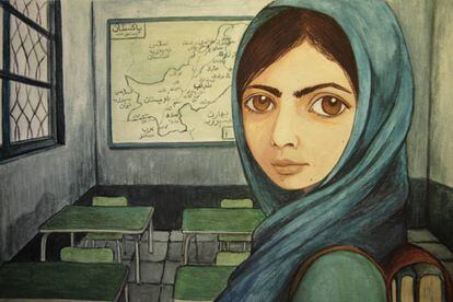 Malala vista por la ilustradora Isabel Ruiz. 