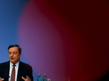 Mario Draghi durante una rueda de prensa en la sede del BCE el pasado abril.